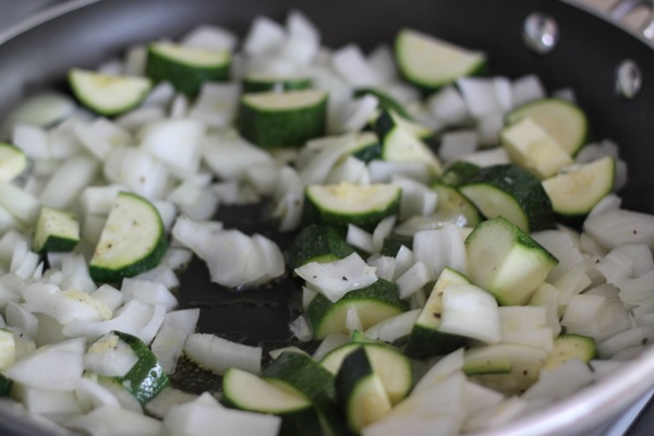 Veggies sautéing 